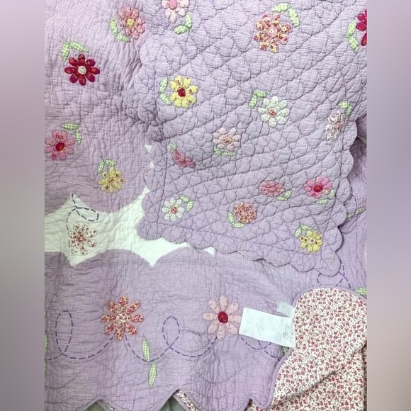 Vintage quilt set Sarita Handa Bloomingdales Madeline twin Daisy flower patches